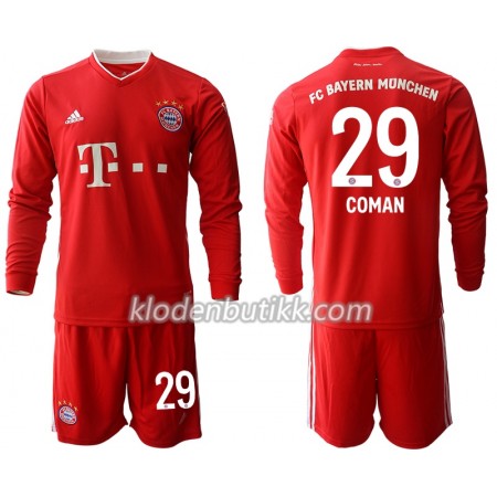 FC Bayern München Kingsley Coman 29 Barn Hjemmedraktsett 2020-2021 Langermet (+ Korte bukser)